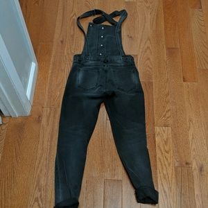 Jeans - Dark grey/washed black denim overalls sz 26 Jeans - Dark grey/washed black denim overalls sz 26